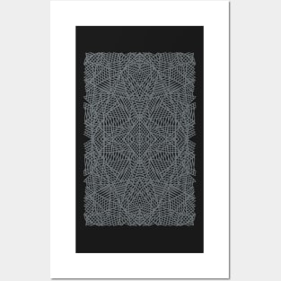 Ab Lace Black and Grey Posters and Art